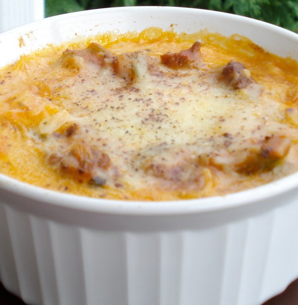 Creamy Baked Spaghetti | thepajamachef.com