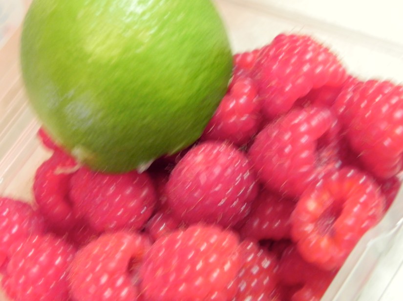 Lime Yogurt Cake with Raspberry Sauce