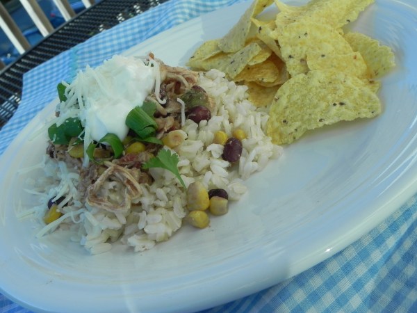 Crock Pot Santa Fe Chicken - a guaranteed family favorite! via thepajamachef.com 