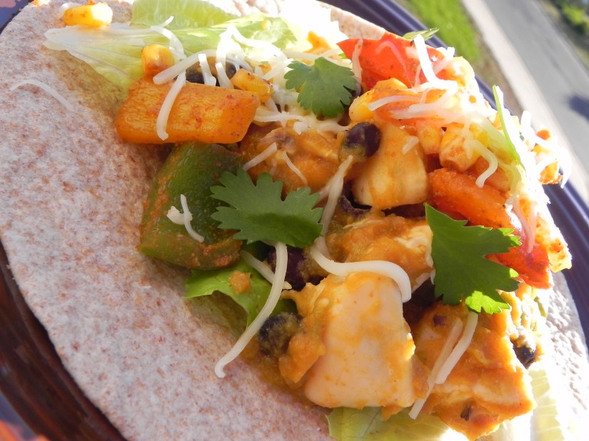 pumpkin chicken tacos... spicy & delicious