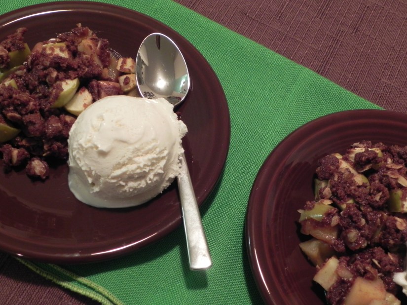 Twice Baked Apple Crisp for Two