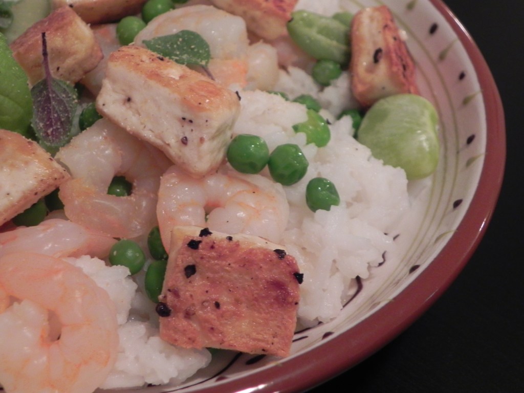 Tofu Shrimp Bowls
