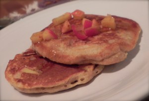 whole wheat apple pancakes