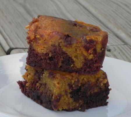 Pumpkin Brownies via thepajamachef.com Pumpkin Brownies via thepajamachef.com