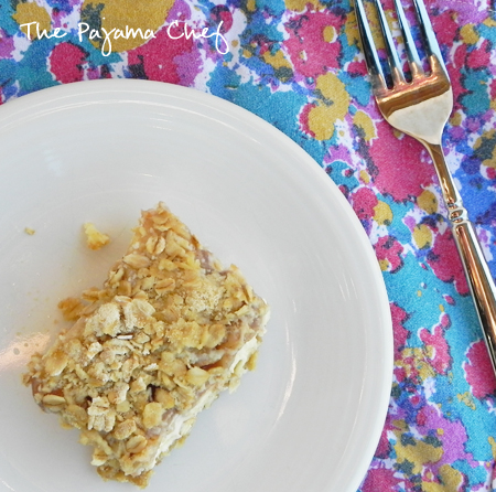 Apple Streusel Cheesecake Bars - an incredible fusion dessert in one easy to make bar cookie recipe! via thepajamachef.com 