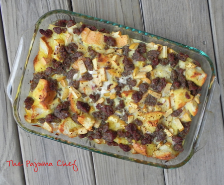 Sausage, Apple, and Egg Casserole | thepajamachef.com