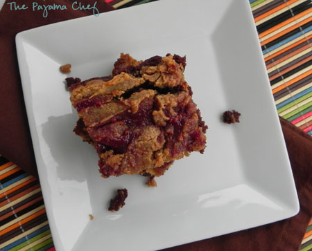 PB + J Brownies via thepajamachef.com