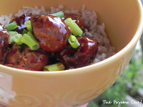 Teriyaki Meatballs | The Pajama Chef