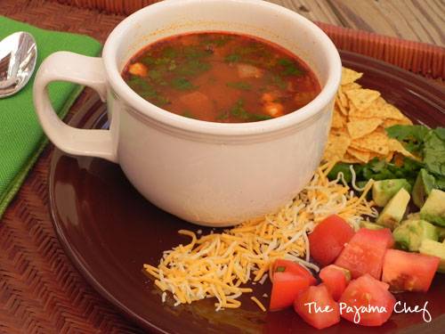 30 Minute Chicken Tortilla Soup | The Pajama Chef