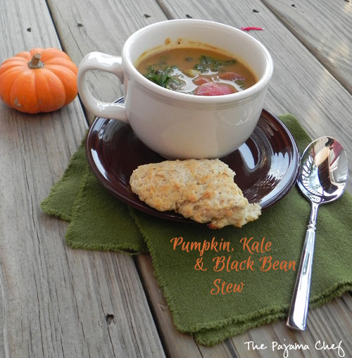 Pumpkin, Kale, & Black Bean Stew | The Pajama Chef
