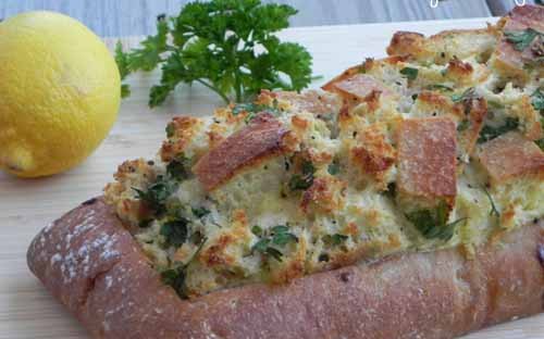 Lemon Herb Eggs in Ciabatta | The Pajama Chef