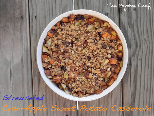 Streuseled Cran-Apple Sweet Potato Casserole