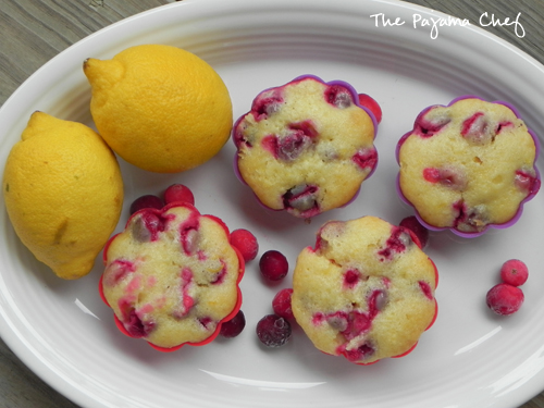 Lemon Cranberry Muffins | The Pajama Chef