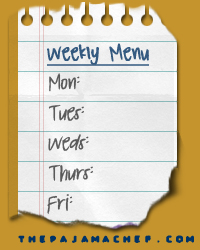 Menu Plan | The Pajama Chef