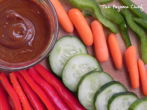 Asian Peanut Veggie Dip | The Pajama Chef
