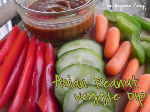 Asian Peanut Veggie Dip | The Pajama Chef