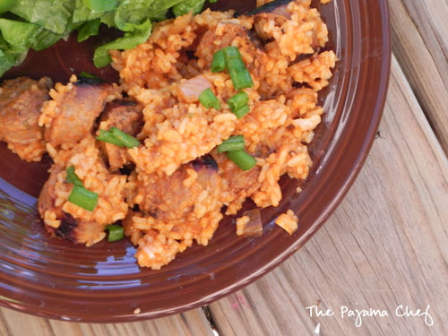 Skillet Italian Sausage and Red Rice | The Pajama Chef