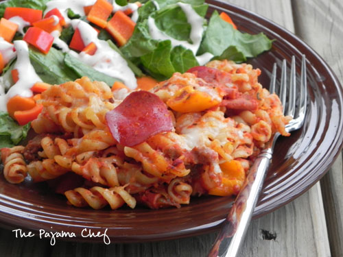Baked Pizza Pasta | The Pajama Chef