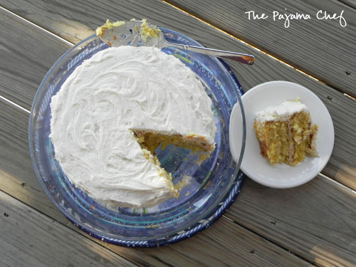 Lemon Cake with Lemon Curd Filling and Vanilla Buttercream Frosting | The Pajama Chef
