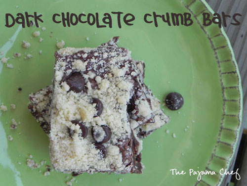 Dark Chocolate Crumb Bars | The Pajama Chef