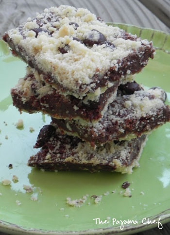 Dark Chocolate Crumb Bars | The Pajama Chef