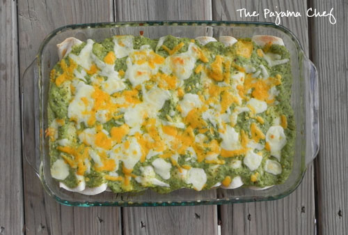 {Green} Bean & Cheese Enchiladas | The Pajama Chef