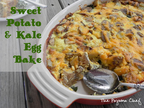 Sweet Potato and Kale Egg Bake | The Pajama Chef