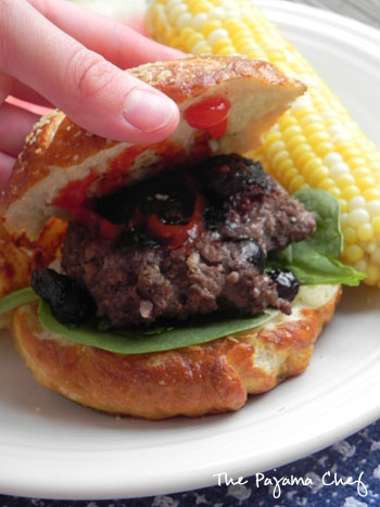 Blueberry Burgers | The Pajama Chef