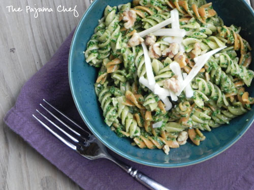 Kale Pesto Pasta | thepajamachef.com