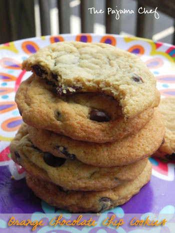 Orange Chocolate Chip Cookies | thepajamachef.com