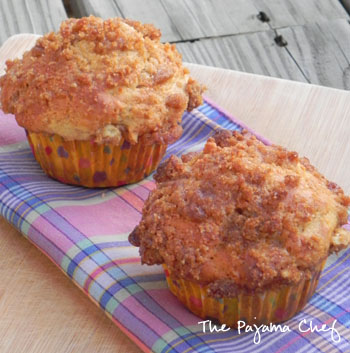 Roasted Peach Muffins | thepajamachef.com