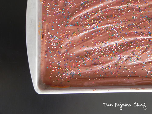 Pumpkin Spice Chocolate Chip Cake with Nutella Frosting | thepajamachef.com