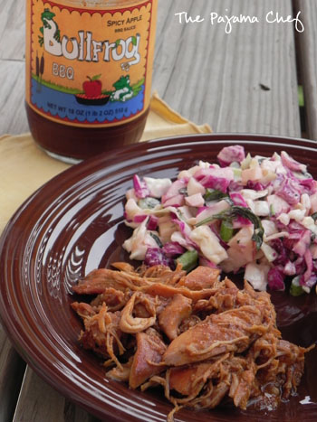 Sweet 'n Spicy Apple BBQ Chicken & Slaw | thepajamachef.com