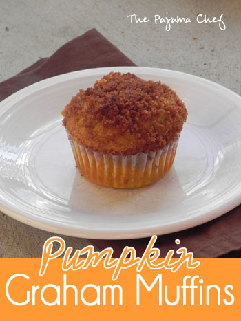 Pumpkin Graham Muffins | thepajamachef.com