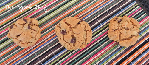 Flourless Peanut-Chocolate Cookies | thepajamachef.com