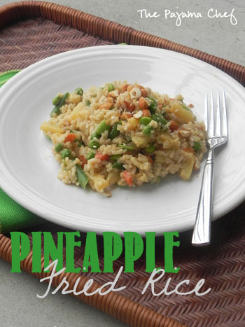 Pineapple Fried Rice | thepajamachef.com- a 20 minute quick and healthy #dinner #STARFineFoods #vegetarian