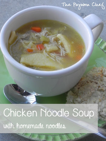 Chicken Noodle Soup with Homemade Noodles | thepajamachef.com #bestever