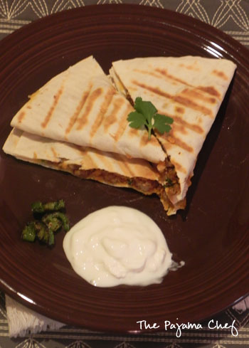 Sweet Potato Pork Quesadillas | thepajamachef.com