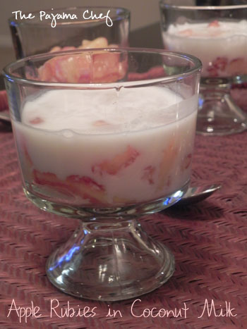 Apple Rubies in Coconut Milk | thepajamachef.com