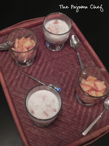 Apple Rubies in Coconut Milk | thepajamachef.com