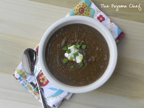 Black Bean-Pumpkin Soup | thepajamachef.com