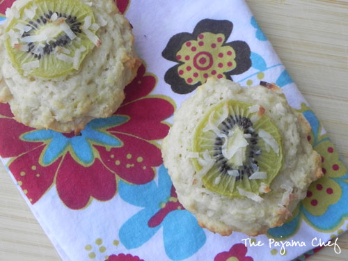 Tropical Kiwi Fruit Muffins | thepajamachef.com