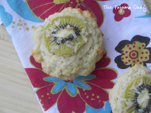 Tropical Kiwi Fruit Muffins | thepajamachef.com