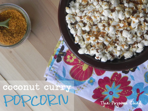 Coconut Curry Popcorn | thepajamachef.com