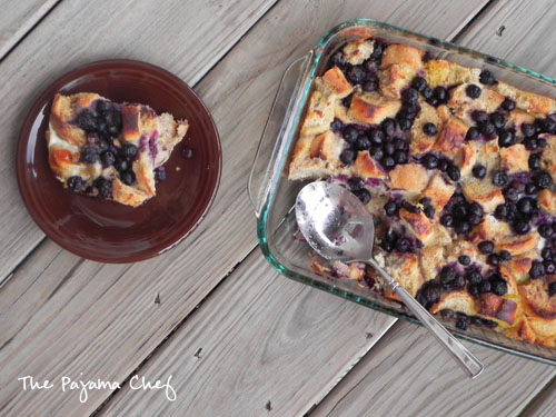 Blueberry Multigrain French Toast Bake | thepajamachef.com