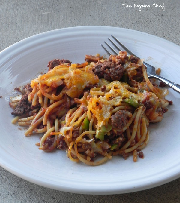 BBQ Baked Spaghetti | thepajamachef.com