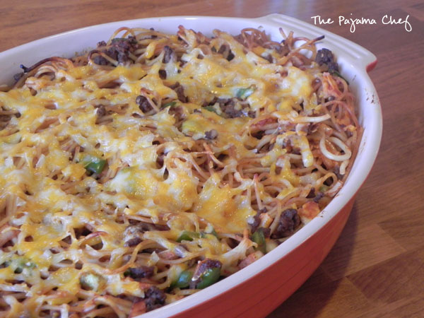 BBQ Baked Spaghetti | thepajamachef.com
