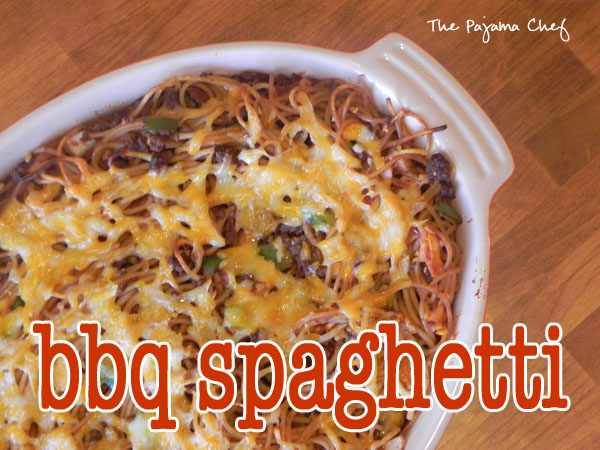 BBQ Baked Spaghetti | thepajamachef.com