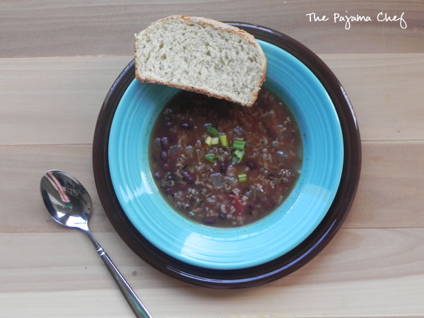 Black Bean and Rice Soup | thepajamachef.com
