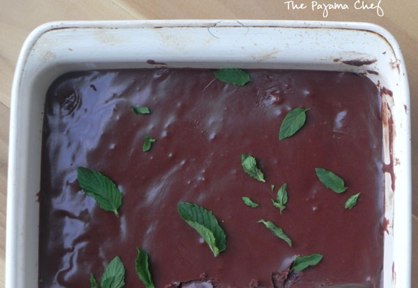 Fudgy Fresh Mint Brownies | thepajamachef.com